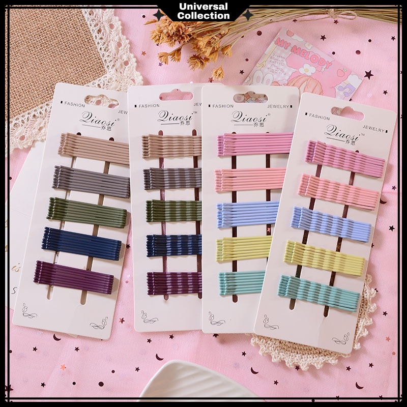 36 / 60PCS - JEPITAN LIDI KOREA / JEPIT RAMBUT LIDI / PIN RAMBUT HITAM WARNA WARNI