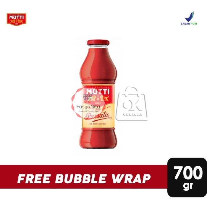 

Mutti Fruit Puree / Mutti Pasatta Tomato Puree (botol kaca 700gr) - FasyAnita Mart Denpasar
