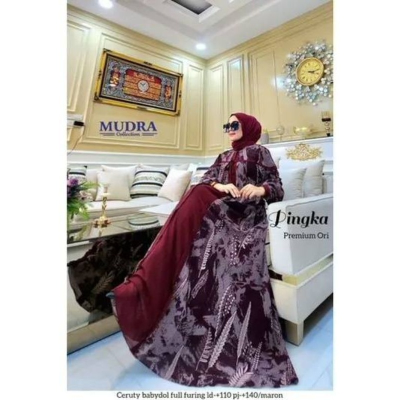 Cod pinka dress/kiana maxy/dress pesta/busana muslim/baju muslim/gamis lebaran/gamis kekinian/gamis 