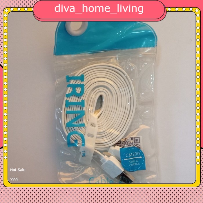 IRING Kabel Data Kabel Charger Iphone 4 4G 4S 3GS ORIGINAL 100% - 200CM