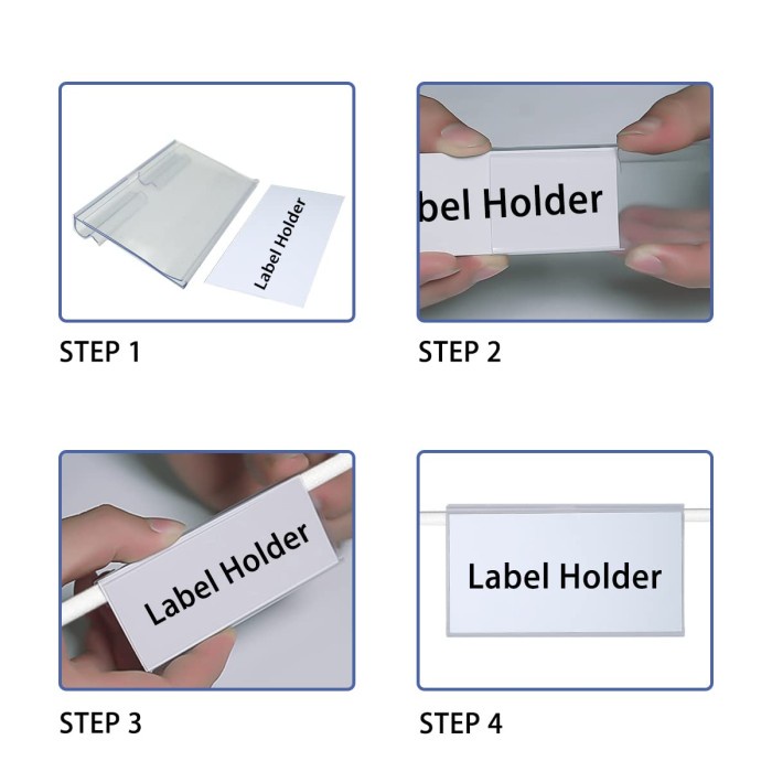 

Label Harga Mika 30pcs Label Harga PVC Price Tag Holder Label Holder - Putih