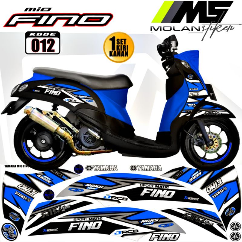 Decal Sticker Striping Variasi Fino Carbu / Fino 110 Karbu 2012-2013 / Yamaha Fino 115 Karbu / Fino 