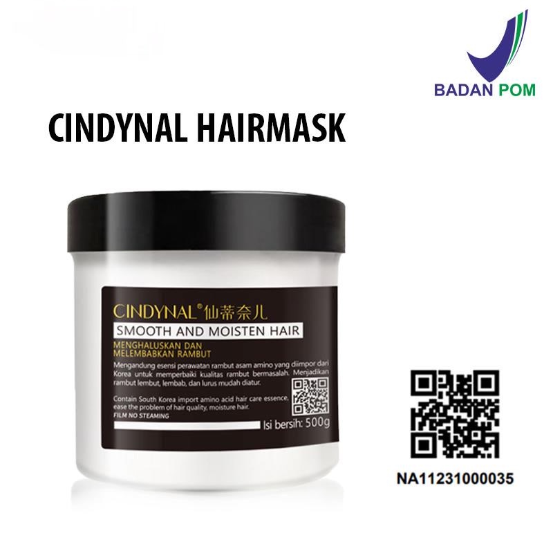 (UMU SUPPLIER) BPOM Pelurus Rambut Tanpa Catok Cindynal Hair Mask Smooth And Moisten Hair Film No Steaming / Masker Rambut Creambath Hair Mask