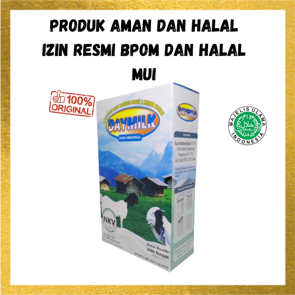 

Daymilk Susu Kambing Etawa Bubuk Rasa Original Rendah Gula / Day Milk Original / Susu Kambing Bubuk Murah