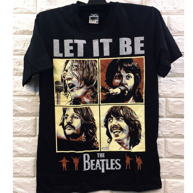 Kaos Rock Band Beatles Kemeja Lengan Pendek Kasual