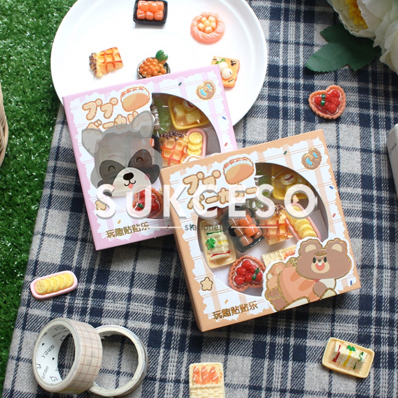 

Bubu Bakery Season 1 3D Miniature Food Stickers / Stiker 3D Timbul Bentuk Miniature Food