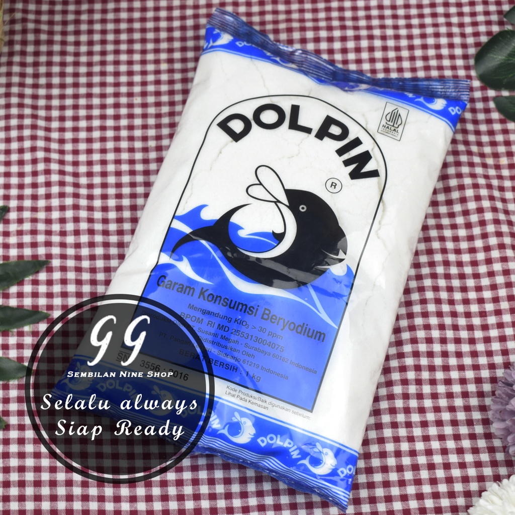 

DOLPIN Garam Konsumsi Beryodium 1 KG Garam Dapur lodium Dolphin Salt