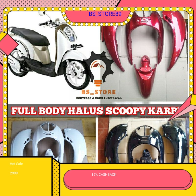 FULL BODY HALUS SCOOPY KARBU HITAMVIOLET MERAH MAROON PUTIH 2009 2010 2011 2012 | FULL BODY HONDA SC