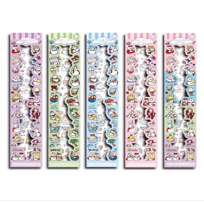 

DAI - Sticker Mixue Panjang Stiker Mixue Viral Lucu Aesthetic Isi 20 Lembar