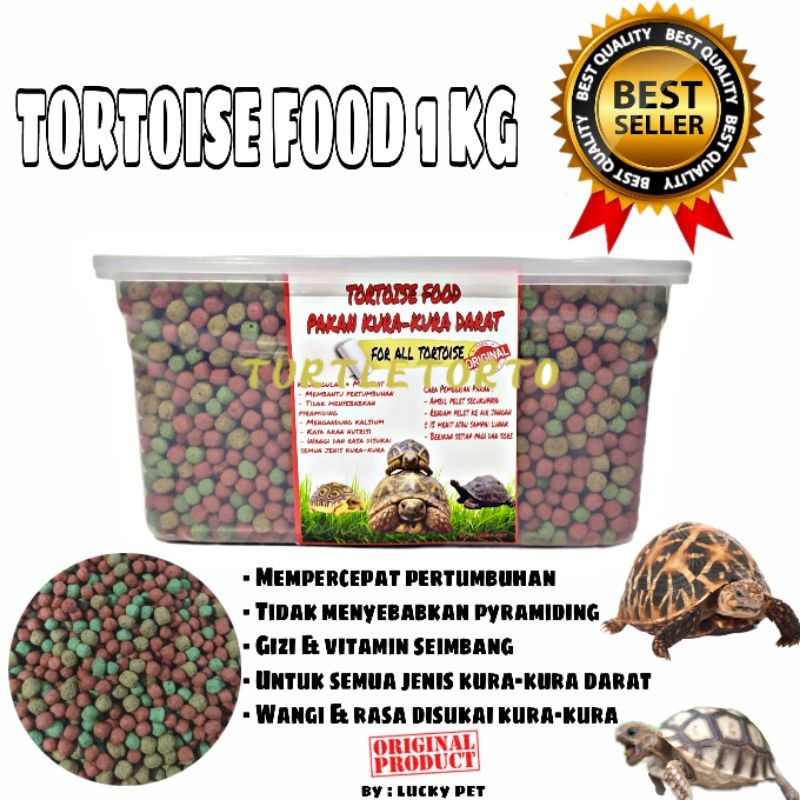 [1 KG] Makanan pakan pelet kura kura darat sulcata sulkata pardalis indian star aldabra russian tort