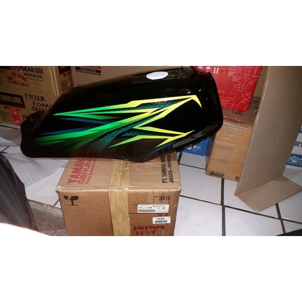 RX King Tangki Hitam List Hijau Kuning 2005 Original Yamaha