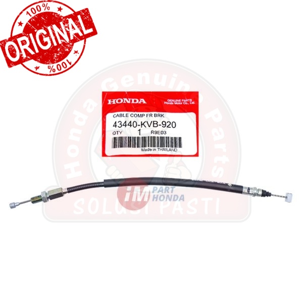 Original  kabel rem pendek cbs - Cable Comp FR Brake vario 110 techno karbu vario 125 old lama 43440