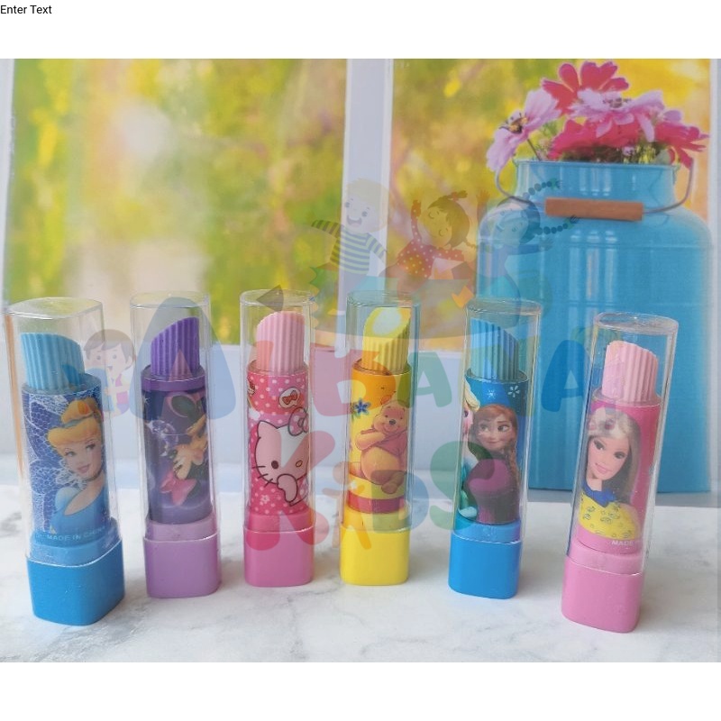 

COD Penghapus Lipstik Motif Karakter Frozen Princess Hello Kitty Mainan Anak Edukasi