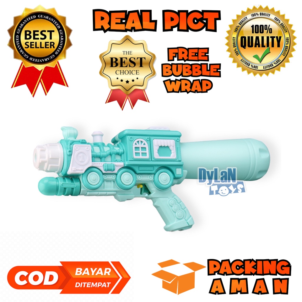 PROMO BISA COD YW-7 YW-6 MAINAN PISTOL AIR POMPA BESAR KARAKTER KERETA DAN CAPTEN