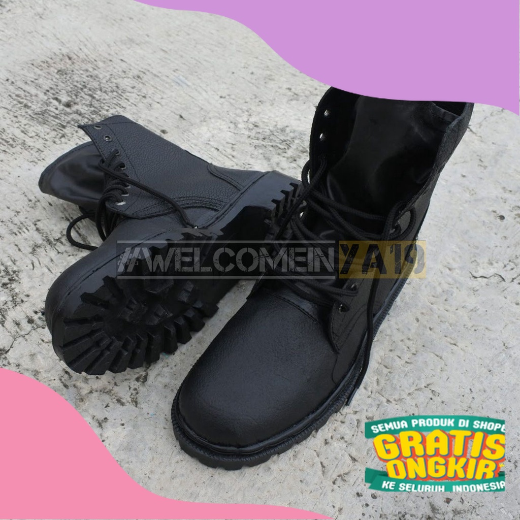 Sepatu Kulit Jeruk Produksi / Sepatu PDL Kulit Jeruk / Sepatu PDL TNI AD/ pdf tni polri aparat