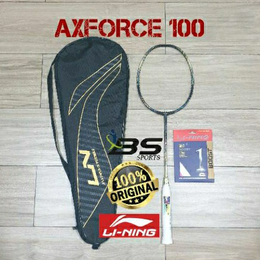RAKET BADMINTON LINING AXFORCE 100 AX FORCE 100 AXFORCE100 ORIGINAL