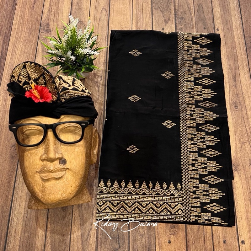 WOL90 Saput Udeng Bordir | Saput Bali Bordir Murah | Set Saput Udeng