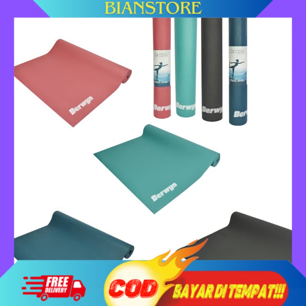 Matras Yoga Brewyn Single Layer PVC/Yoga Mat/Matras Yoga/Matras Yoga Ace Hardware