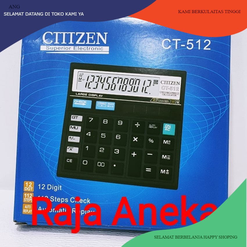 (ANG)Kalkulator Calculator CLTHZEN CT-512 12Digit Mirip Citizen 512 GITHZEN WARNA WARNI