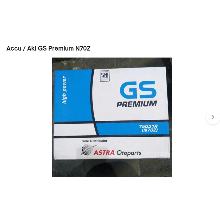 AKI MOBIL GS PREMIUM N70Z ORIGINAL