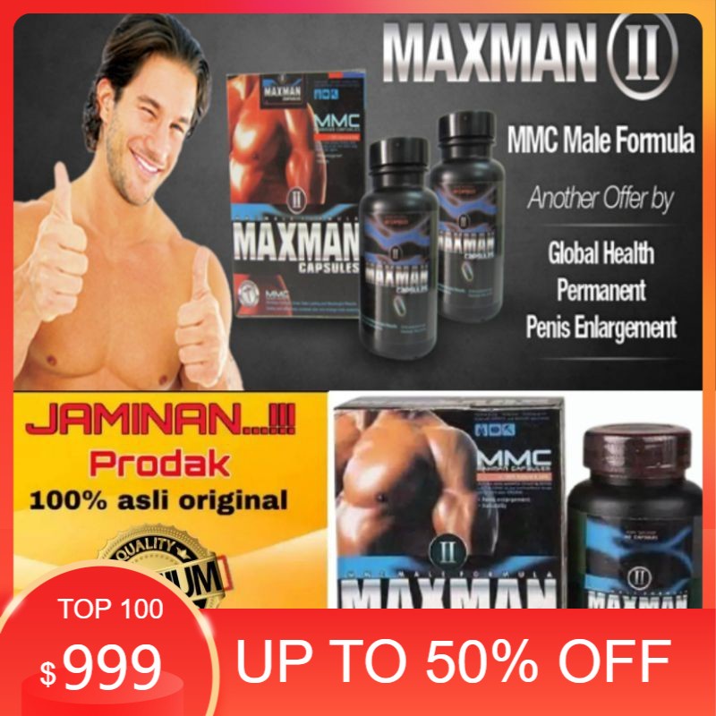 (COD) Ori Mahal  Obat Kuat Pembesar Penis Pria Permanen Herbal Alami Vitamin Alat Vital Kelamin Laki