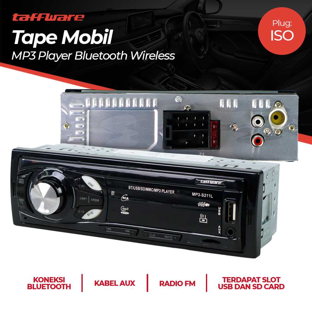 Tape Mobil MP 3 Taffware Tape Mobil Audio MP3 Player Bluetooth 5.0 60W with Remote