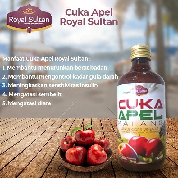 

Cuka Apel Batu Malang ROYAL SULTAN 320ml Menurunkan Kolesterol