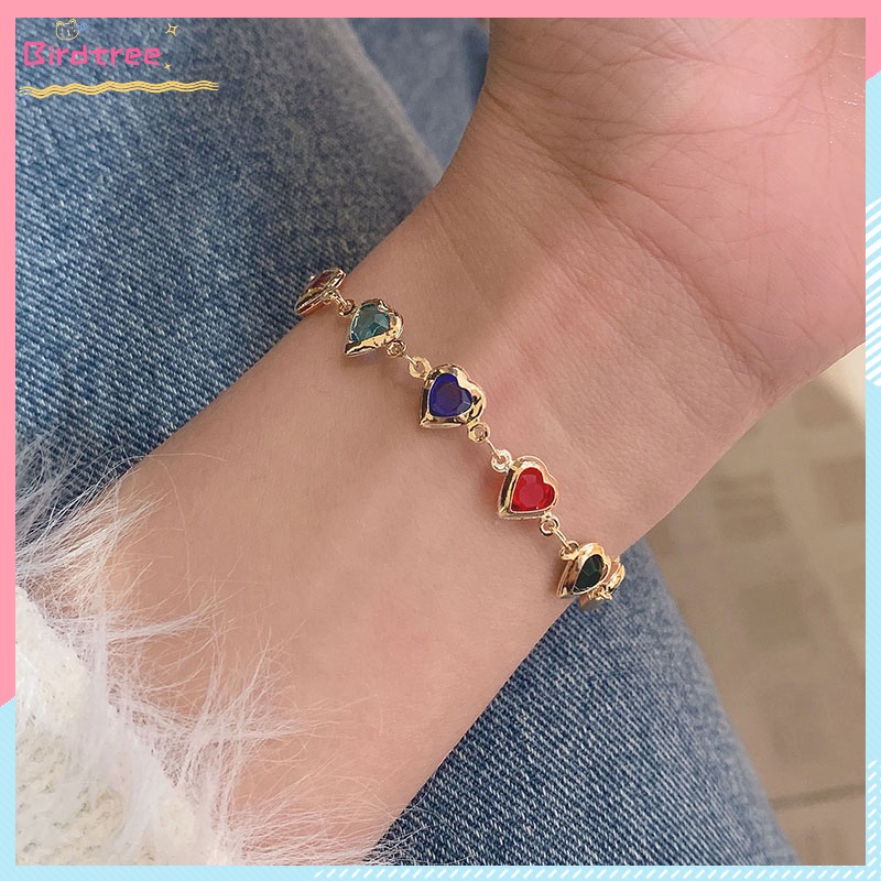 Readystock ️COD Gelang Modis Kreatif Serbaguna Gelang Hati Mata Setan Wanita Gaya Ins Korea