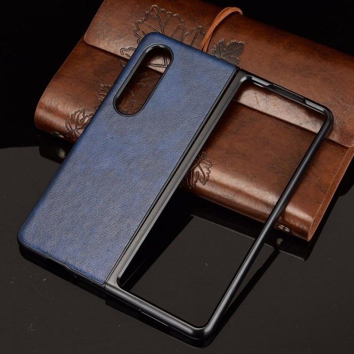 Case Pelindung Hp Samsung Galaxy Z Fold 3 5G Premium Leather Hardcase