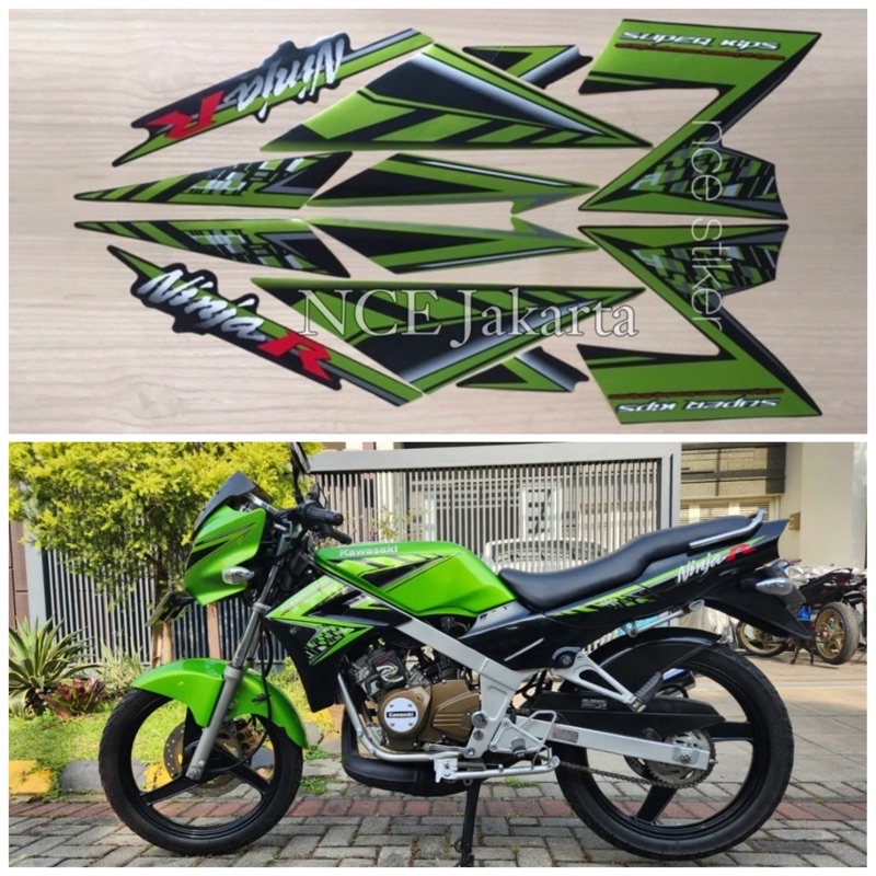 Stiker striping Ninja R 2014 Hijau