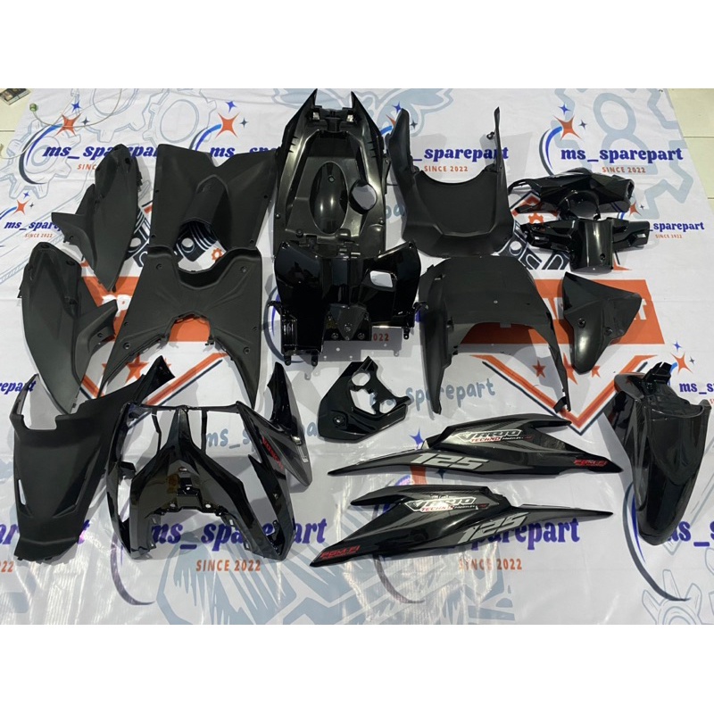 Honda vario 125 old cover full set body halus dan kasar vario 125 old lama 2012 2013 2014 hitam