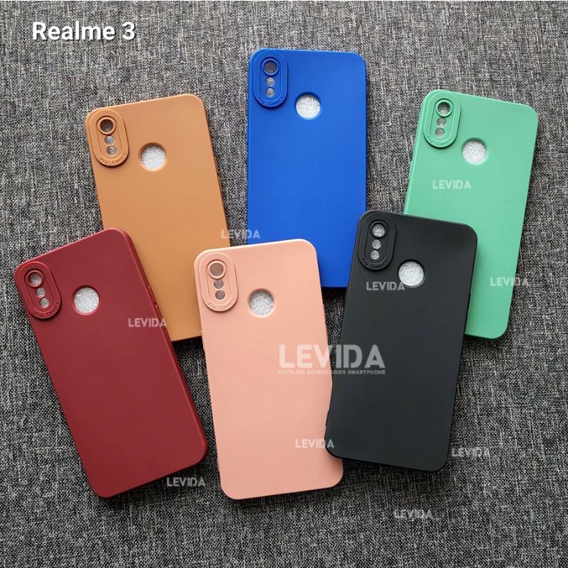 Case Realme 3 Realme 3 pro Case Pro Kamera Case Slim BlackMatte Silikon Warna Case Realme 3 Realme 3