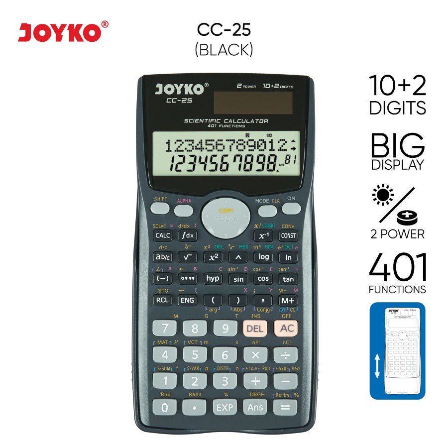 

JOYKO CC-25CO ~ Kalkulator Sekolah Scientific Calculator Color CC25CO Kuliah