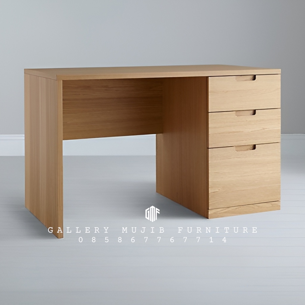 meja belajar minimalis modern murah kayu jati