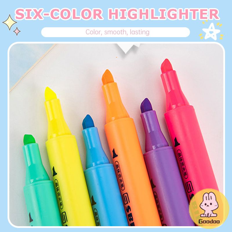 

Spidol Highlighter segi tiga Journal Marker Warna Pen Alat Tulis Replacement Stabilo-GOO