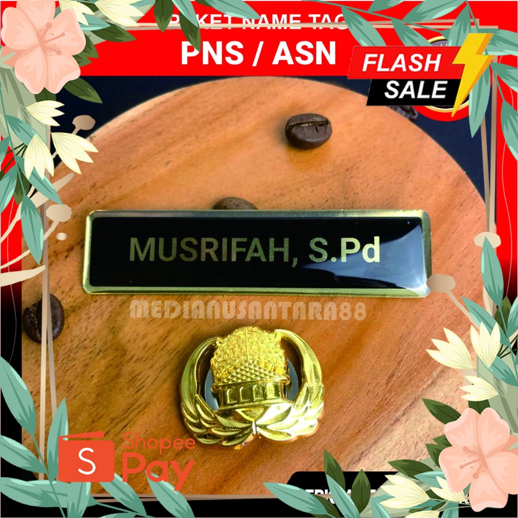 

SRAGAM HARI PAHLAWAN //Name Tag PNS Kuningan Magnet / Peniti Papan Nama PNS / ASN Paket dg Lencana Korpri