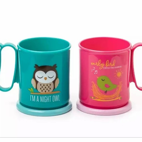 jumbo mug 600ml microwaveble /gelas minum / cangkir minum tupperware - warna random