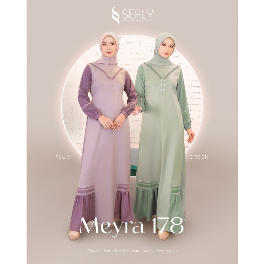 DRESS ONLY SEPLY ORIGINAL MEYRA 178 PLUM MEYRA 178 GREEN GAMIS DEWASA GAMIS SEPLY 2023