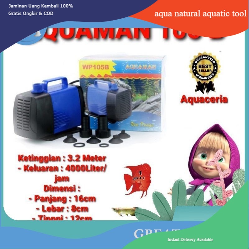 Aquaman WP 105 B pompa celup kolam ikan power head 105B