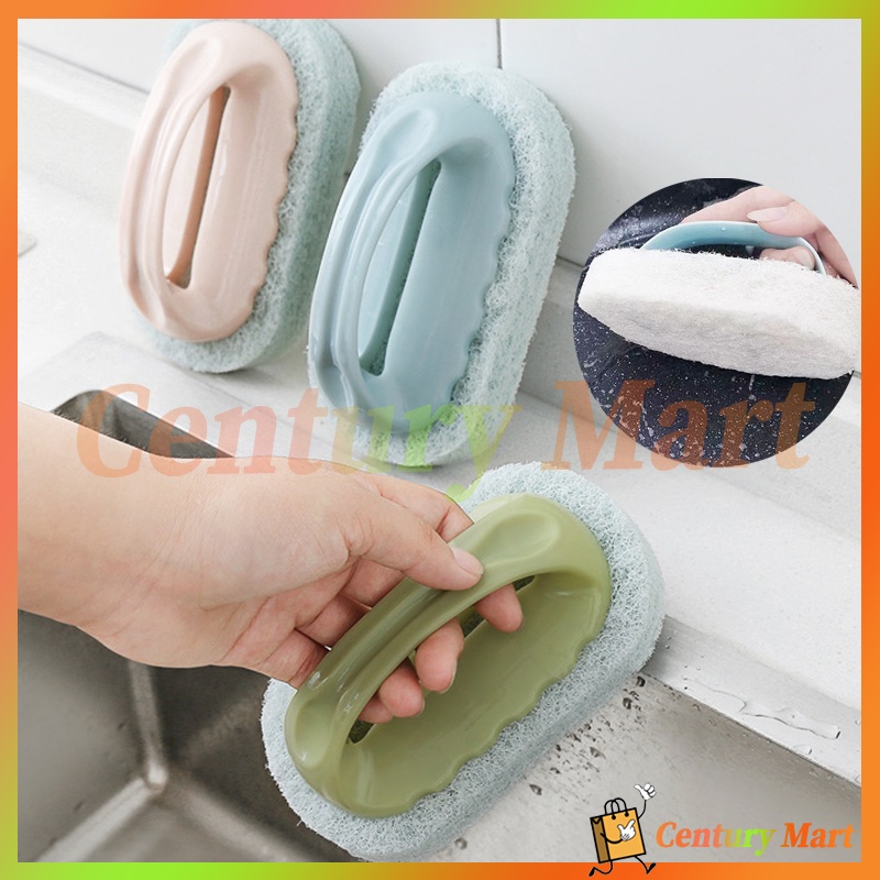 Sikat Nano Magic Sponge/PP Strong Sikat Gagang Panci Nano Magic /Sikat Sabut Cuci Piring Wajan Pembe