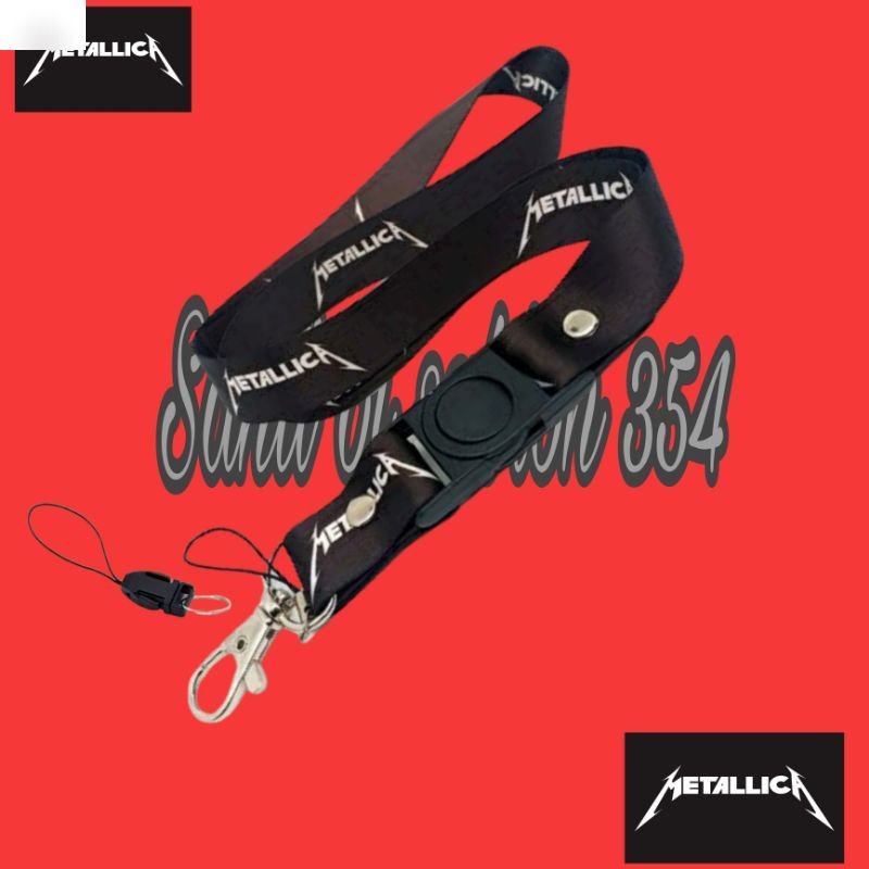 

Tali Lanyard METALLICA band metal Gantungan kunci/Gantungan hp/Gantungan ID CARD Termurah BEST SELLER COD