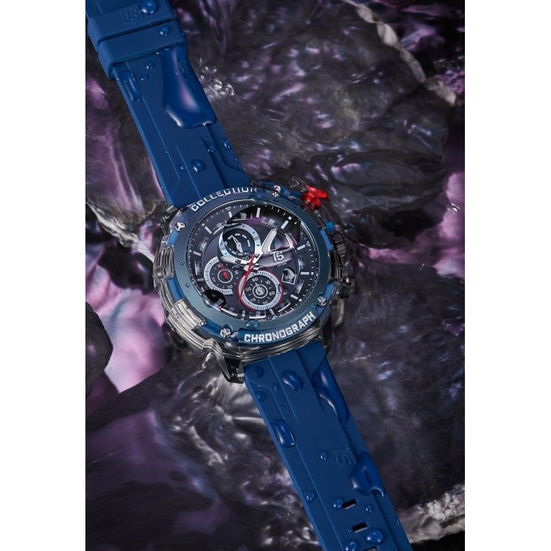 NEW Jam Tangan Pria T5 Collection H 4015 / T5 H 4015 Original Crono Aktif Tali Rubber Tahan Air