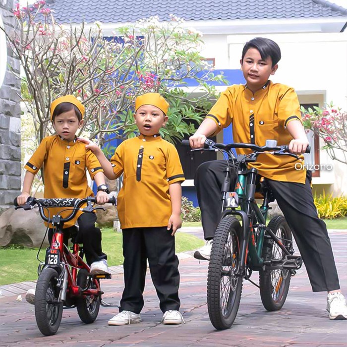 best -baju koko anak laki busana muslim anak cowok RAFFI - Putih, XS