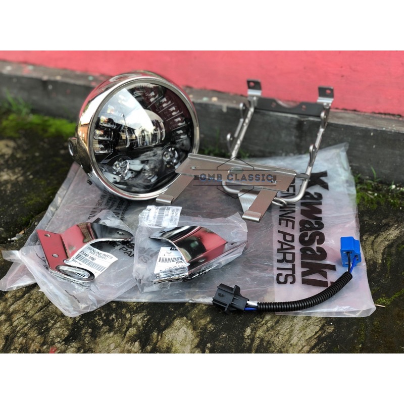 lampu depan ninja ss bulat chrome / Breket Lampu Ninja SS s r set daymaker daymaker 7inc