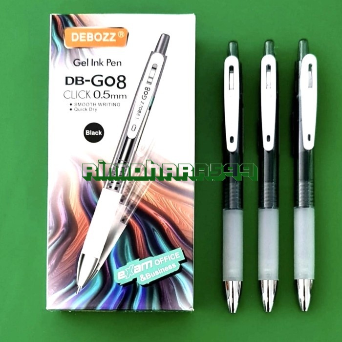 

PULPEN GEL CETREK DEBOZZ DB-G08 BOLPEN KLIK GEL 0.5MM DEBOZZ TERBARU WARNA HITAM 1 PACK ISI 12PCS