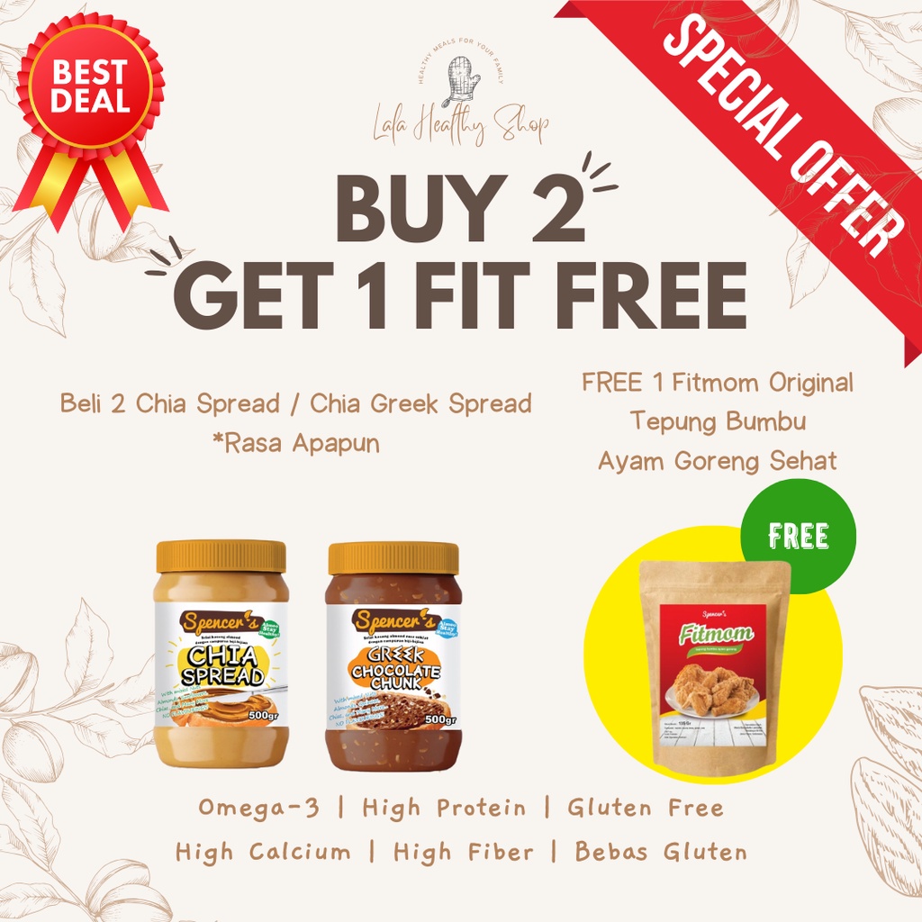 

COD Spencer's Chia Spread (500gr) - Original, Unsweetened, Crunchy, Chocolate Spencers Murah Promo Selai Sehat
