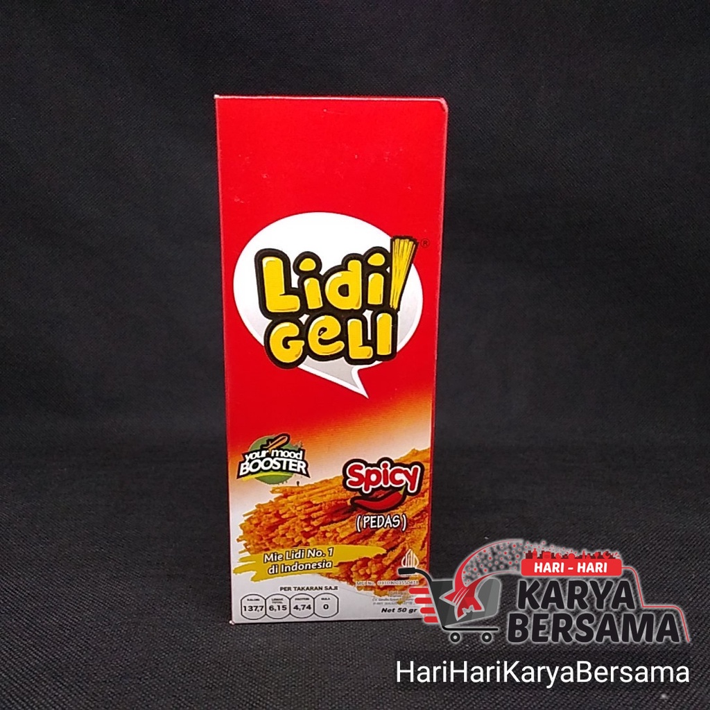 

SNACK LIDI GELI MIE LIDI SPICY 50GR