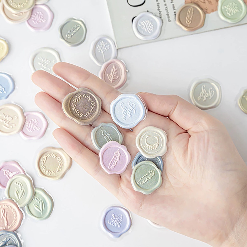 

Sticker Seal stamp wax seal book journal deco sticker stamp sealer sticker SS enamel sticker