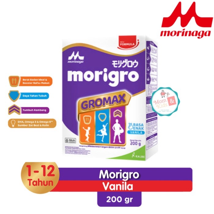 

MORIGRO MORINAGA VANILA 200 G SUSU BUBUK 1-12 TAHUN - SUSU PENAMBAH BERAT BADAN ANAK dan NAFSU MAKAN