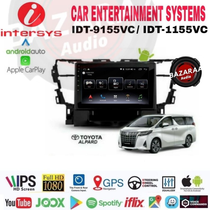 Head Unit Android INTERSYS 10 Inch ALPHARD 2015 - 2020 + Socket PNP